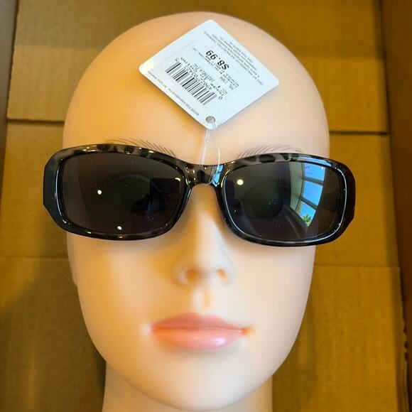 Animal Print Rectangular Sunglasses Black Gray 100% UVA UVB Protection - Picture 1 of 10
